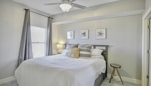 2 bedrooms, iron/ironing board, WiFi, bed sheets