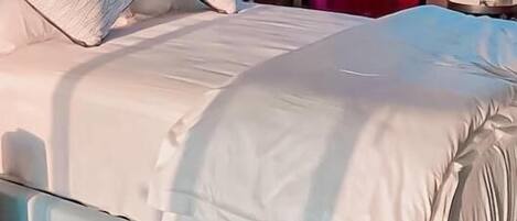 Blackout drapes, soundproofing, bed sheets