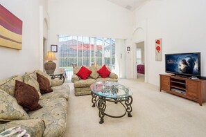 TV - Gorgeous Private 4 bed South Facing Pool and spa - 68 (Davenport)