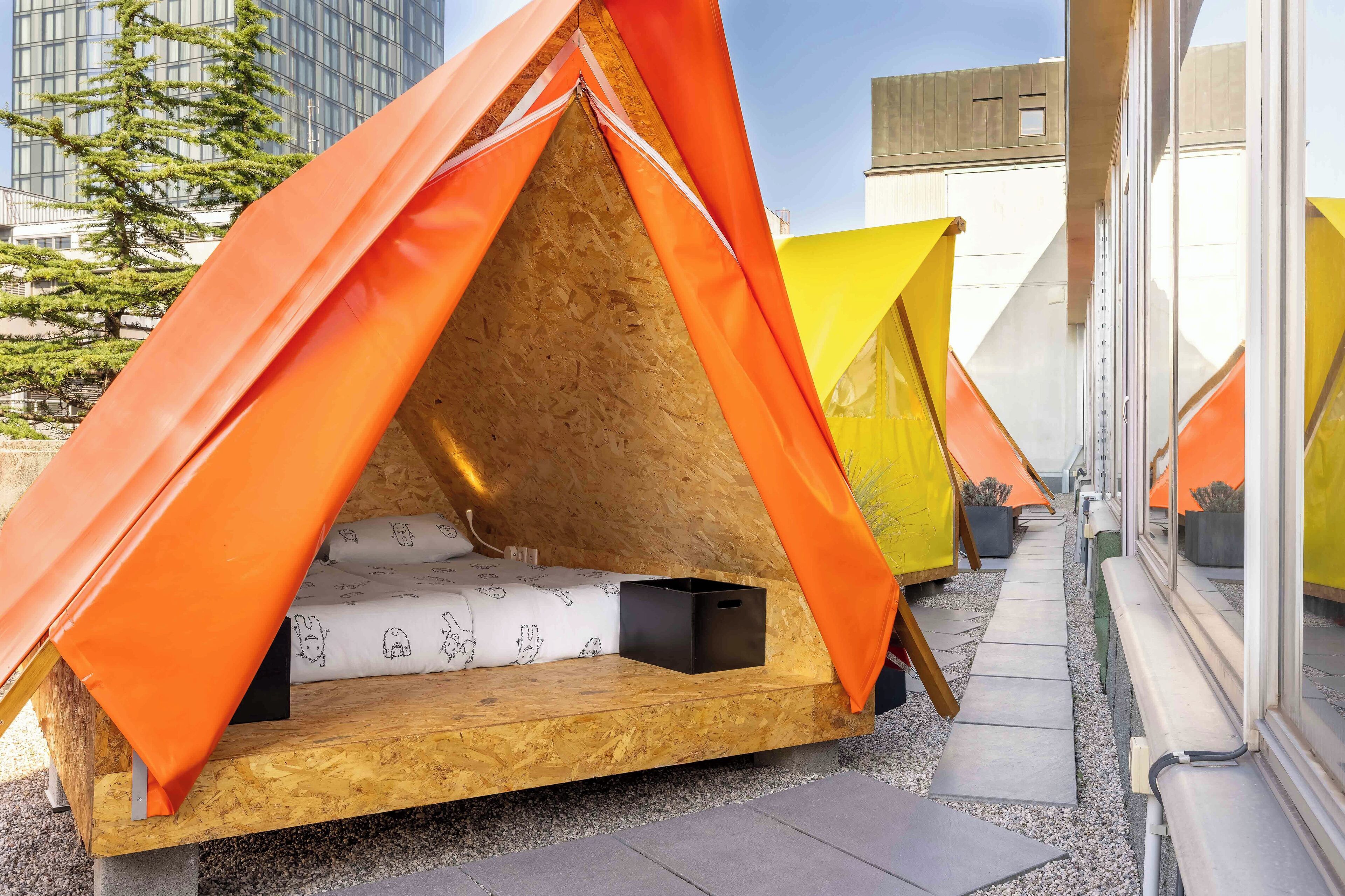 Tent, 1 Double bed (Rooftop Terrace / SHARED bathroom) | Free WiFi, bed sheets