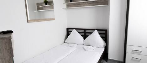 Desk, free WiFi, bed sheets