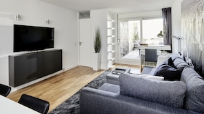 Apartment | Living area | TV - criston apartments modern flat near the clinic (Tuebingen)