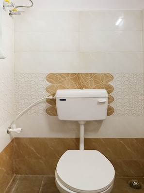 Secador de cabelo, toalhas de banho
