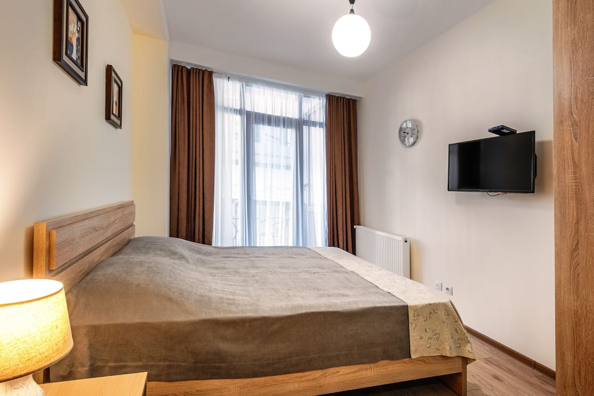 Studio, balkon (105) | 2 kamar tidur, setrika/meja setrika, dan Wi-Fi gratis