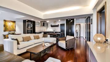 Luxury Apartment, 2 Bedrooms | Living area | Flat-screen TV