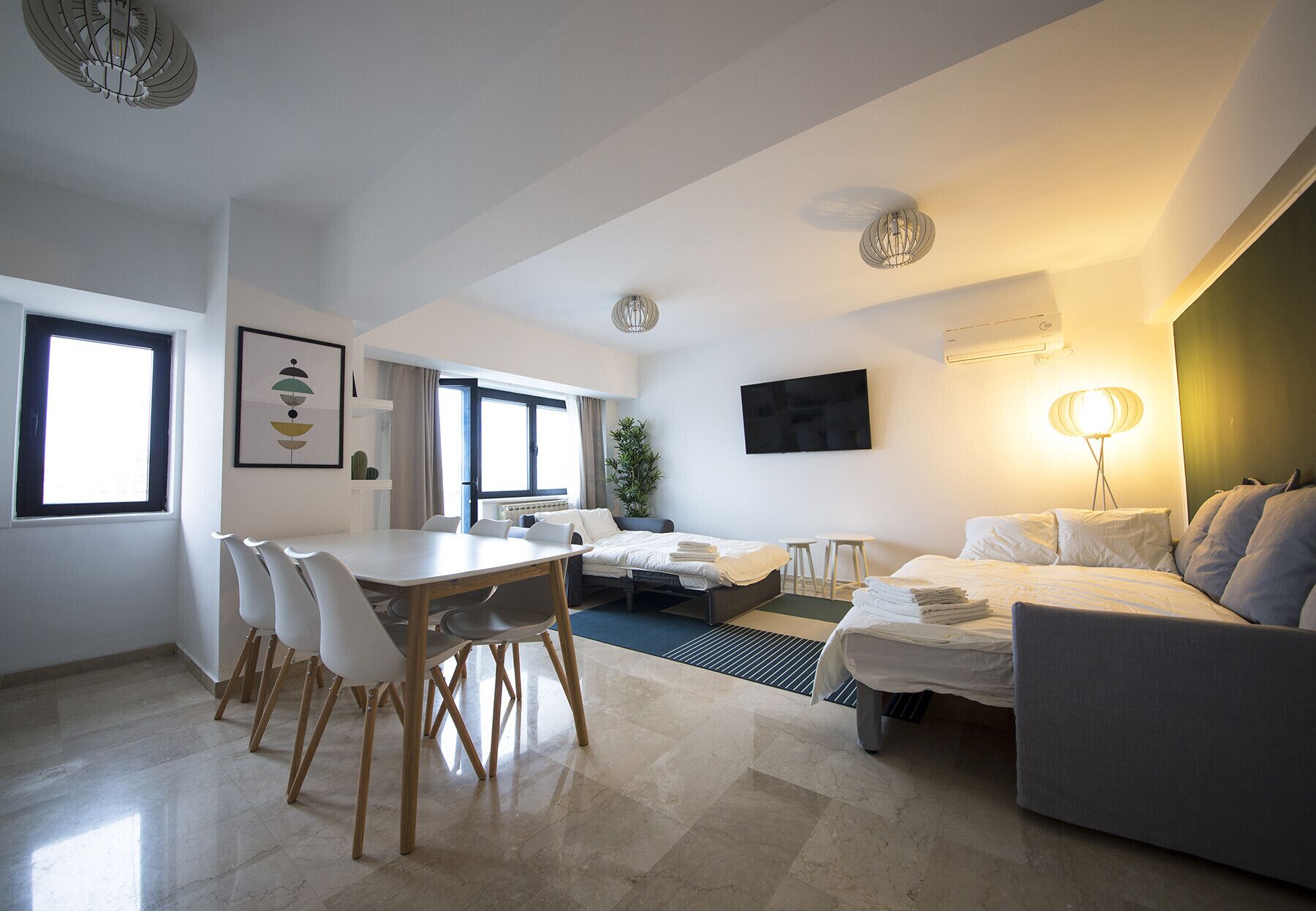 時尚公寓, 1 間臥室 | 熨斗/熨衣板、免費搖籃/嬰兒床、免費無線上網、床單