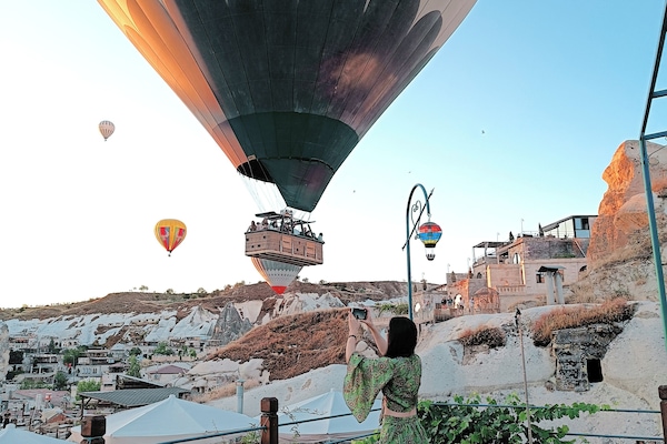 Vue depuis lâhĂ©bergement