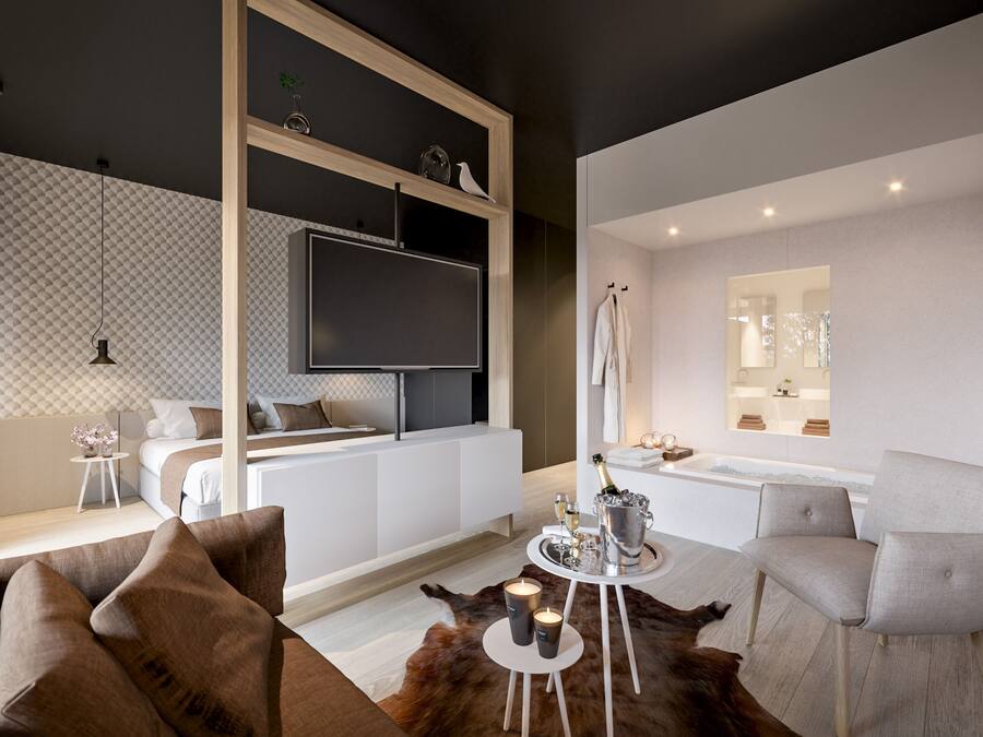 Suite Junior | Minibar, coffres-forts dans les chambres, bureau, rideaux occultants