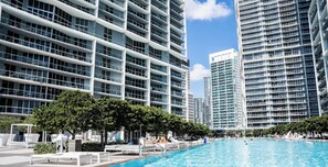 Outdoor pool, a heated pool