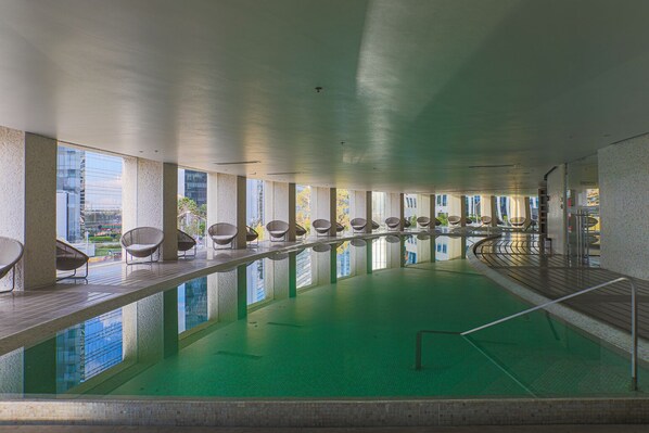 Indoor pool, a heated pool