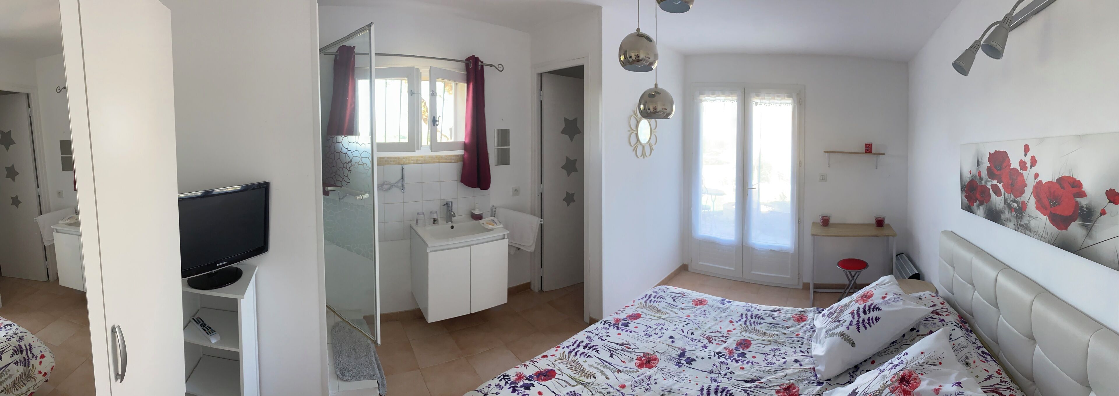 Individually decorated, individually furnished, desk, blackout curtains