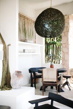 Interior detail at Nest Tulum