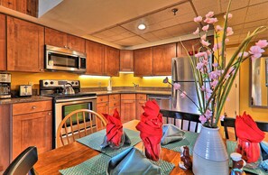 Condo, Multiple Beds, Private Pool, Mountain View | Private kitchen | Fridge, microwave, stovetop, dishwasher - MG 2B02 - Mt. Green Renovated 2BR Condo Close to Slopes! (Killington)