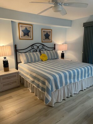 2 bedrooms, iron/ironing board, travel crib, WiFi