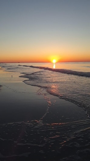 A beach at sunset with waves gently lapping onto the shore. - Beautiful Beach View on Ground Floor (Pensacola)