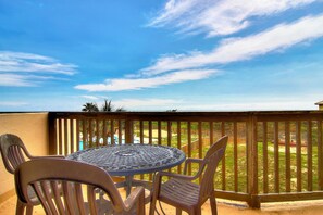 Outdoor dining - Ocean-Pool Views From 2 Balconies | MP315 (Port Aransas)