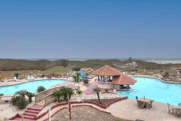 A heated pool