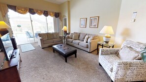 42-inch TV with cable channels