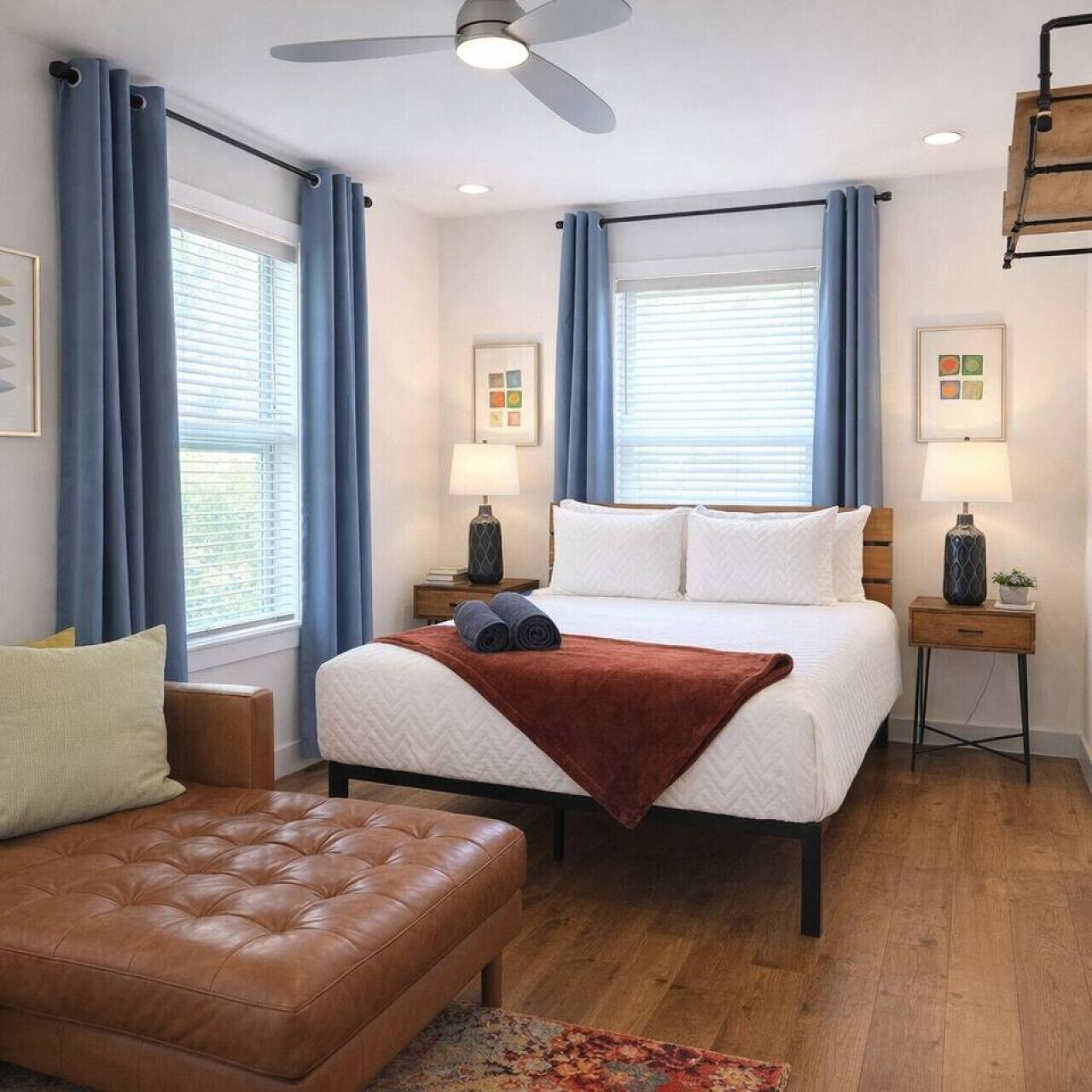 1 多间卧室、熨斗/熨衣板、WiFi、床单