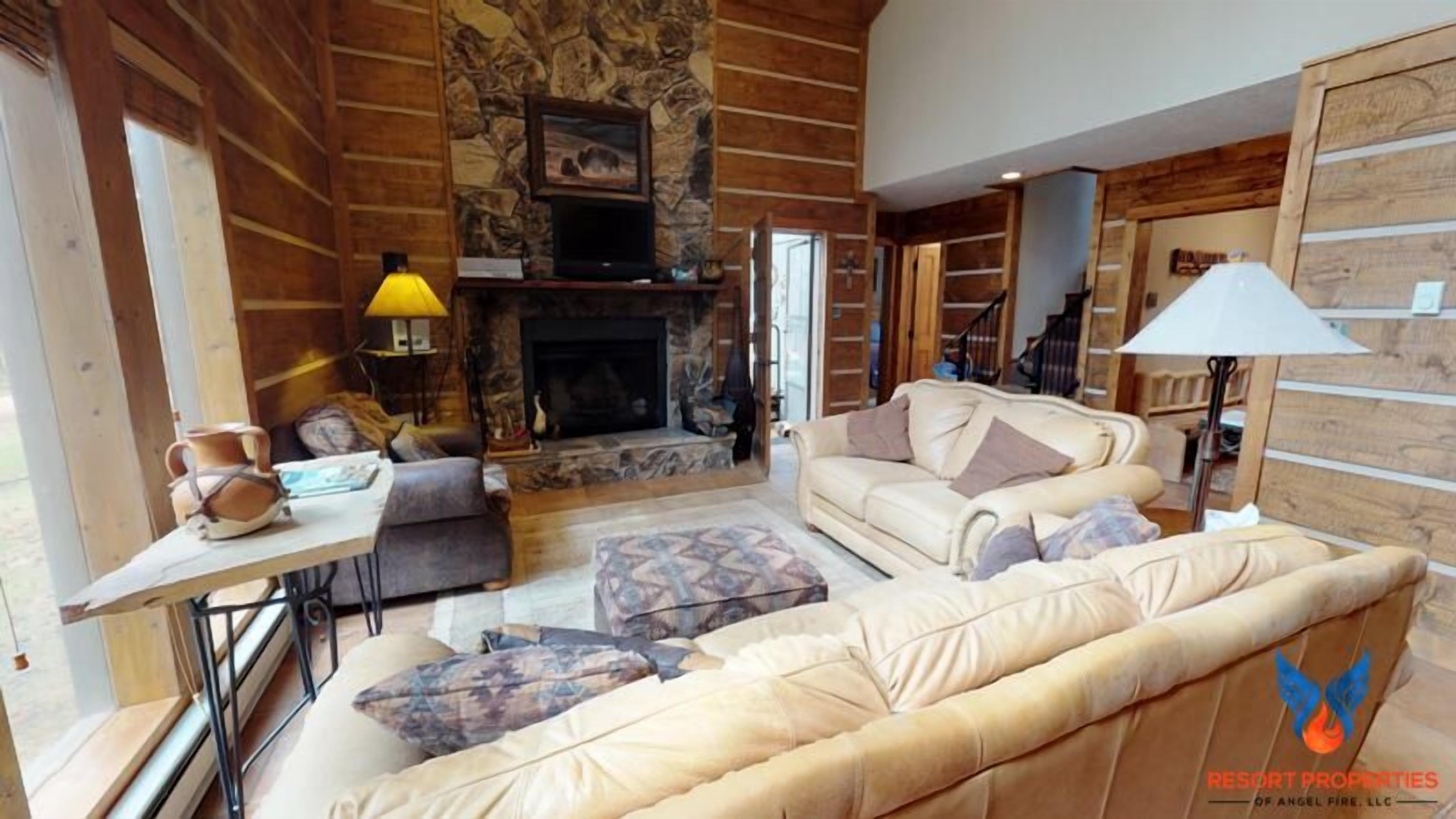 Fireplace | Large Deck | Buffalo Spirit Lodge