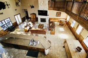 Smart TV, fireplace, video games