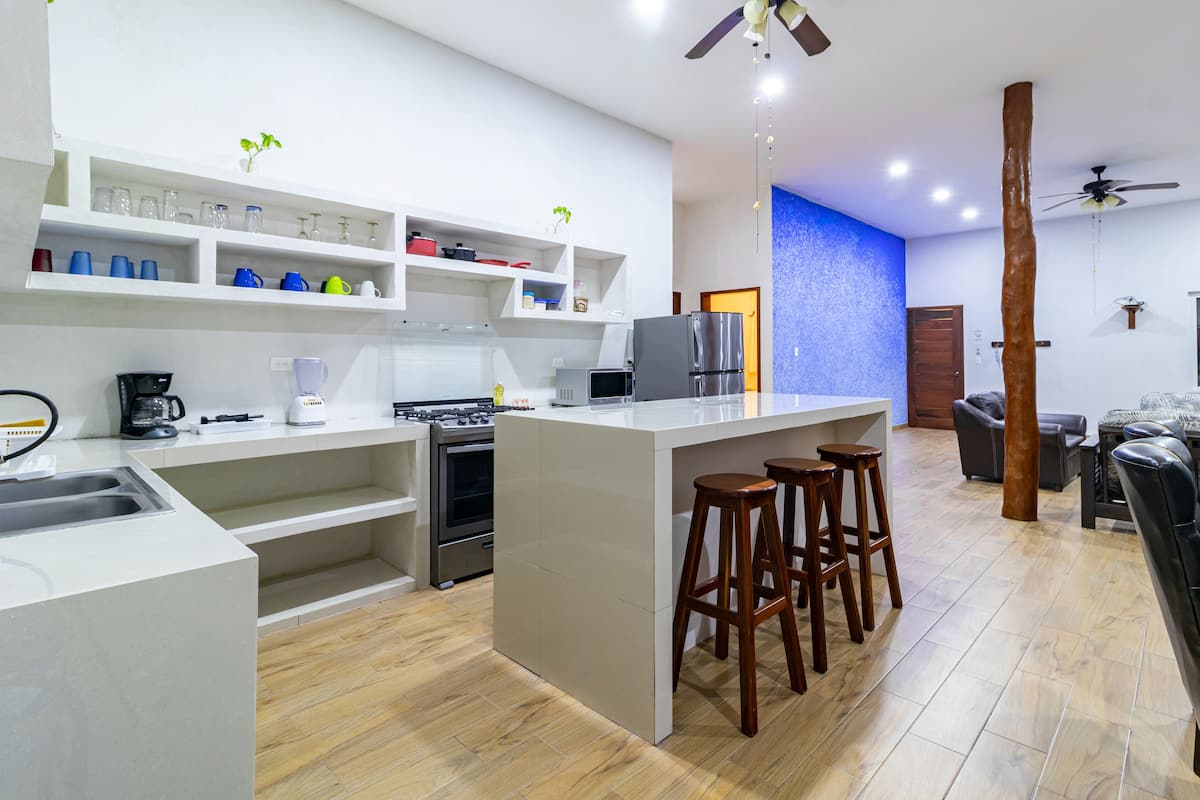 super premium "penthouse" | private kitchen | griddle, eco-friendly cleaning products, reusable coffee/tea filters