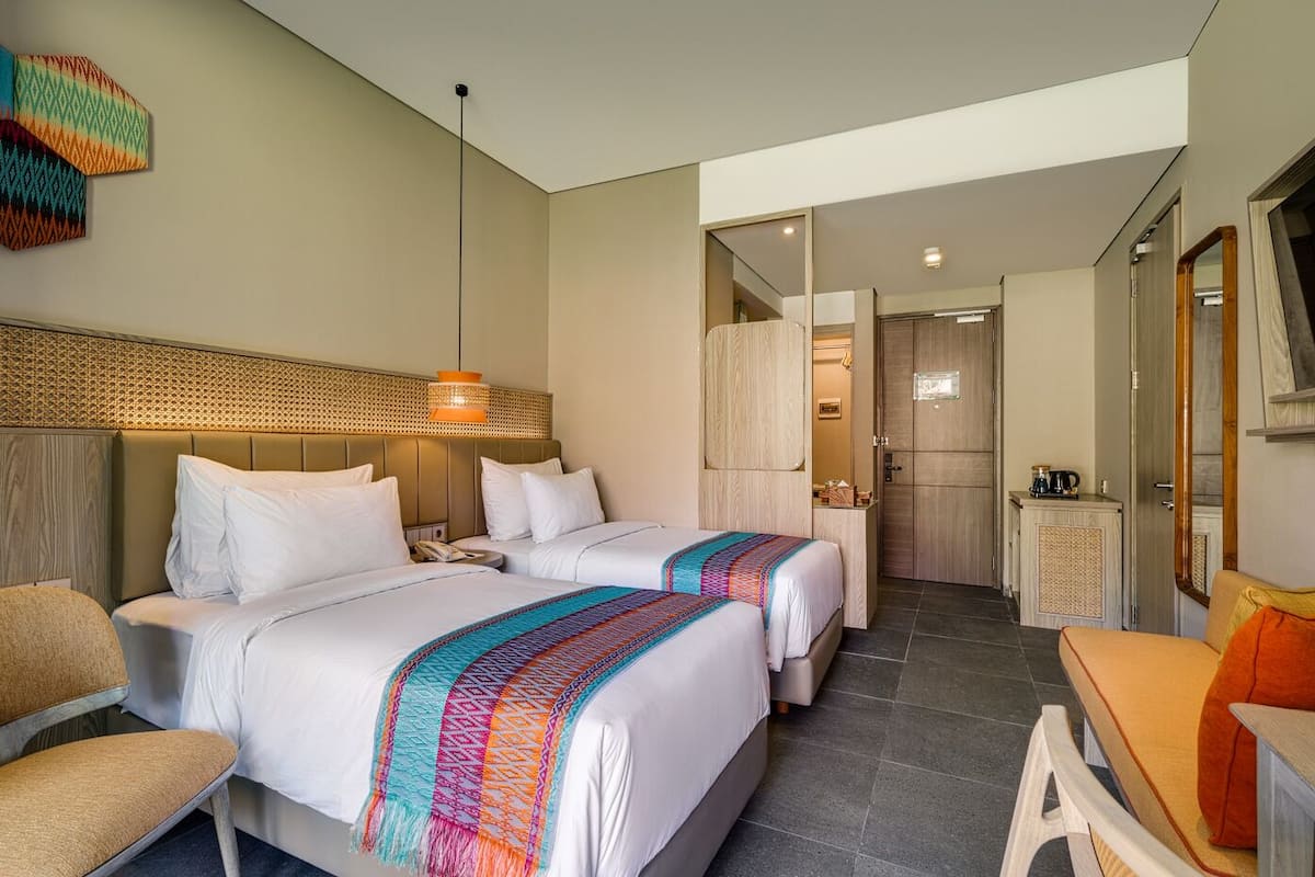 1 slaapkamer, een minibar, een kluis op de kamer, een bureau