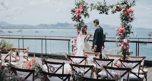 Outdoor wedding area