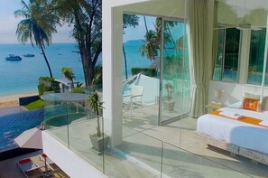 16 bedrooms, Egyptian cotton sheets, memory-foam beds, in-room safe - FREE $1600 Daily Luxury Pack - 16-Bed Beachfront Villa - Private Pool, Spa & Gym (Tambon Vichit, Ampur Muang)