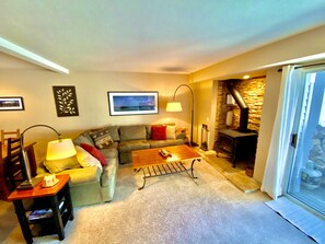 TV, fireplace, DVD player