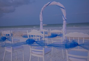 Outdoor wedding area