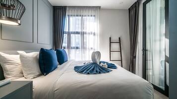 Family Apartment | 1 bilik tidur, gebar bulu kapas, peti besi dalam bilik