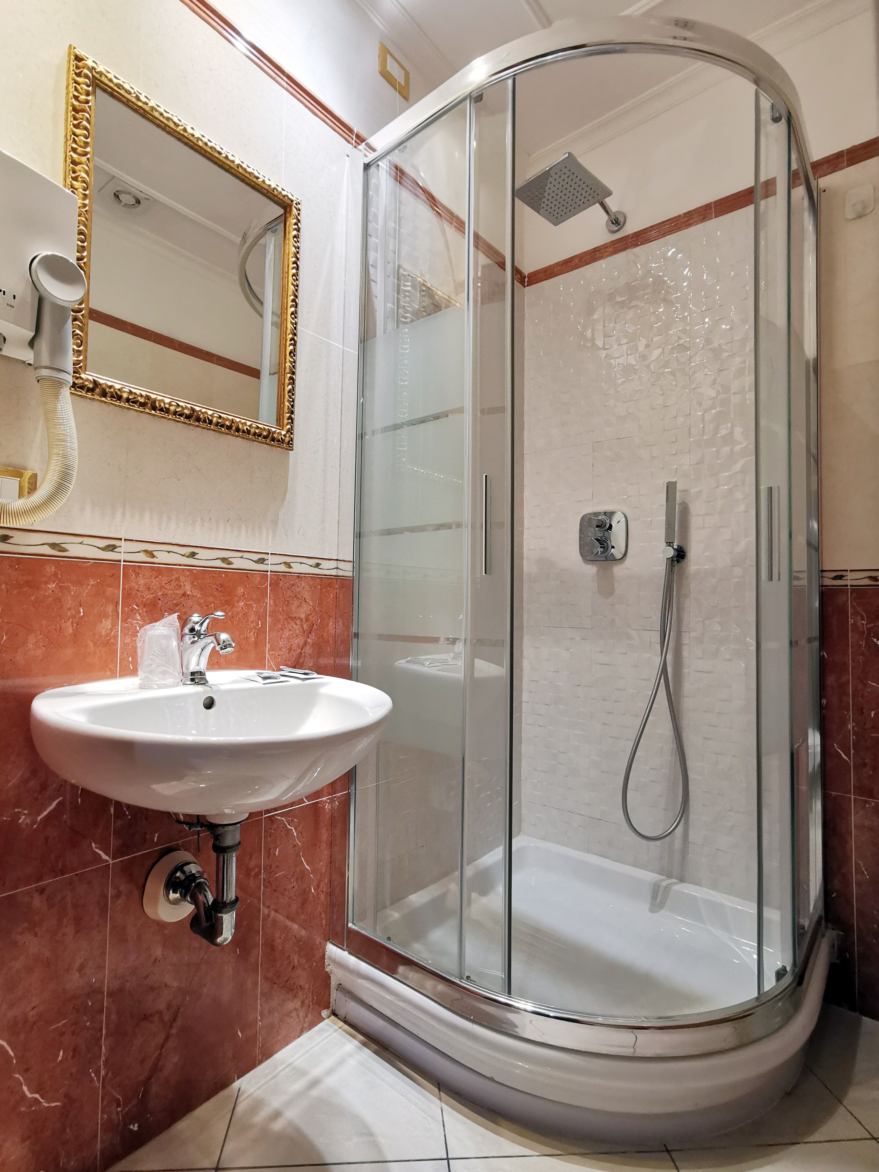 single room | bathroom | rainfall showerhead, hair dryer, bidet, towels