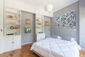 Luxury Apartment, 3 Bedrooms | Egyptian cotton sheets, premium bedding, pillow-top beds, soundproofing - Acropoli's Luxury Apartment (Athens)