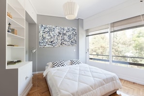 Luxury-Apartment, 3 Schlafzimmer | Bettwäsche aus ägyptischer Baumwolle, hochwertige Bettwaren