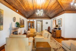 TV, fireplace, ping pong