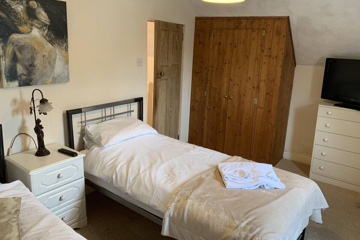 Kamar Twin | Setrika/meja setrika, Wi-Fi gratis, dan didekorasi berbeda-beda