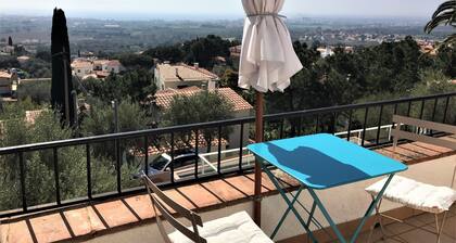 Ferienhaus mit Privatpool und Meerblick - in der NĂ€he vom Aquabrava