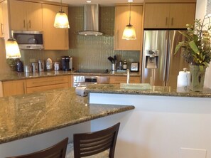 Fridge, oven, stovetop, dishwasher