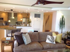 Flat-screen TV, stereo