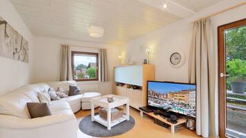 Ălytelevisio, takka, DVD-soitin, pöytĂ€tennispöytĂ€