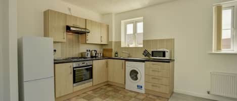 公寓, 2 間臥室 | 私人廚房 | 大型雪櫃/冰箱、微波爐、焗爐、爐具