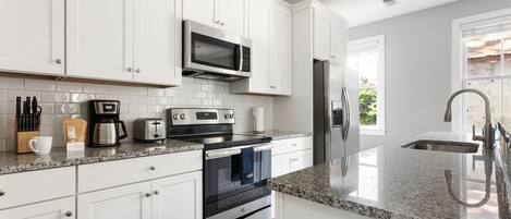 Microwave, oven, stovetop, dishwasher