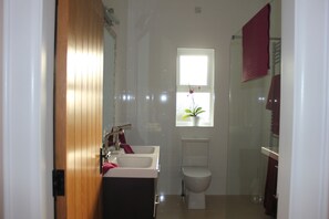 Luxury House, 1 Bedroom (and Mezzanine) | Bathroom | Hair dryer, towels, shampoo - Leaghan Self Catering (Omagh)