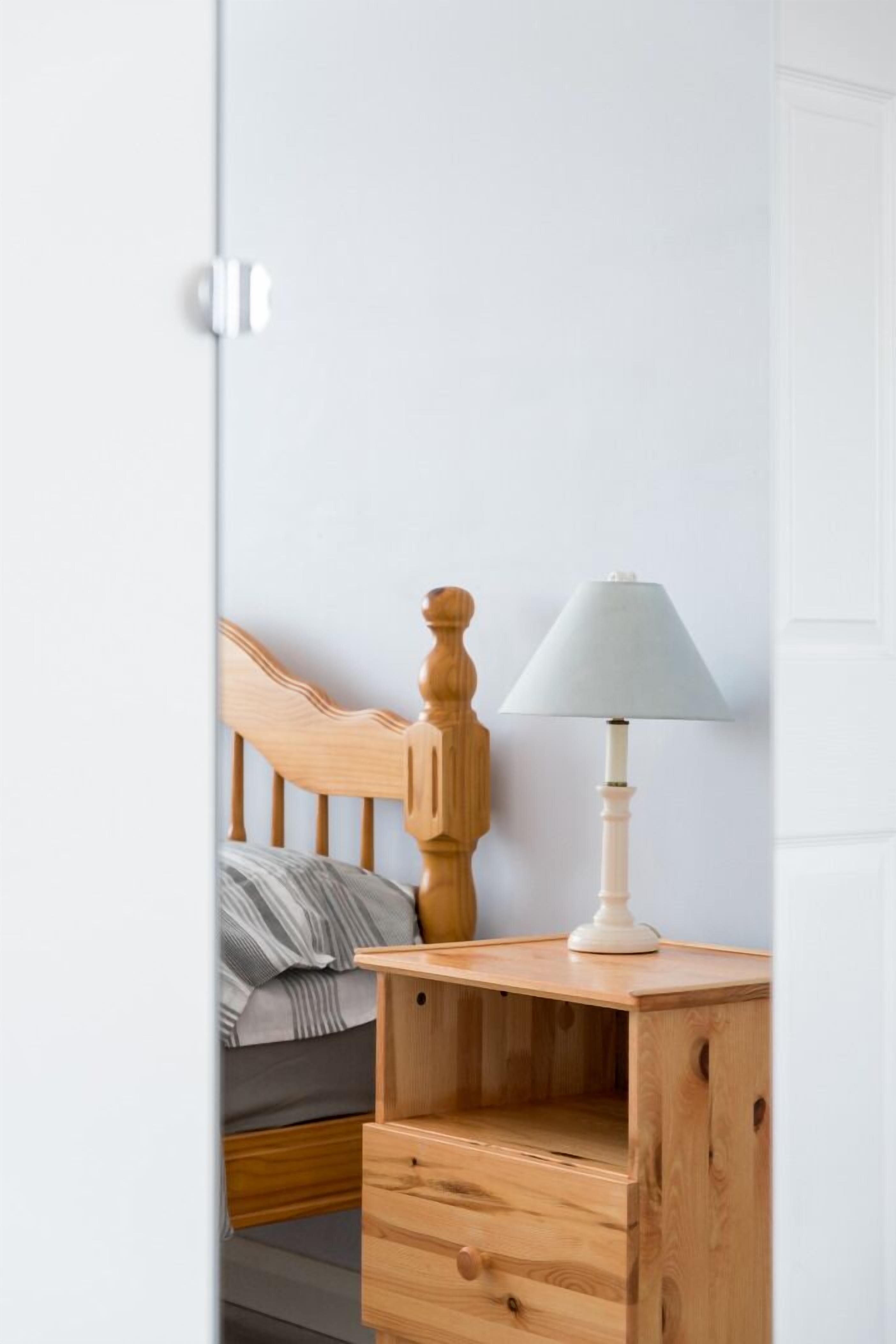 3 bedrooms, blackout curtains, iron/ironing board, free cots/infant beds