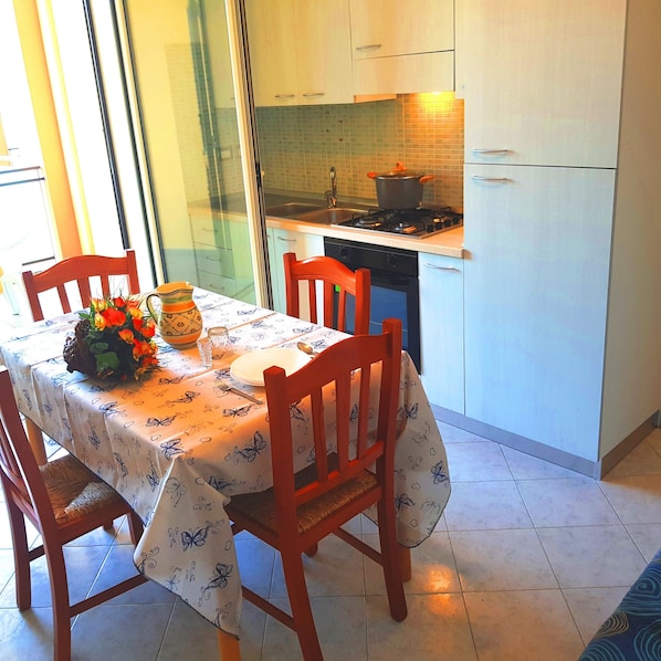 Apartment, 1 Bedroom (Bilocali Savonarola) | Private kitchenette | Full-sized fridge, oven, stovetop, cookware/dishes/utensils