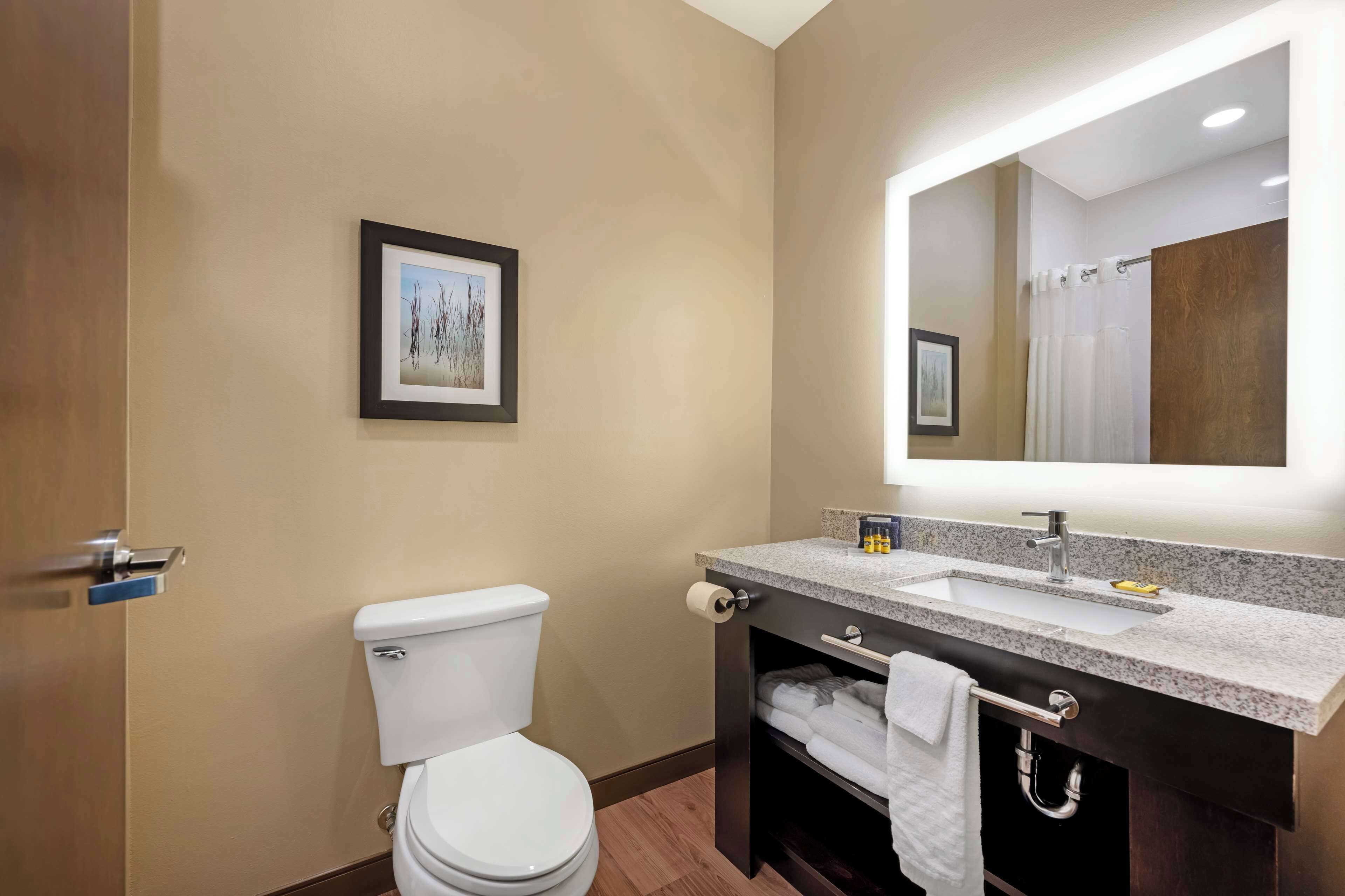 free toiletries, hair dryer, towels, soap