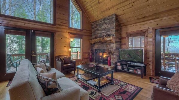 TV, fireplace, DVD player