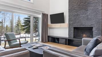 Televisión, chimenea