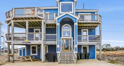5683- Nauti Buoy, Nags Head home with curb appeal and wow factor for your next OBX getaway